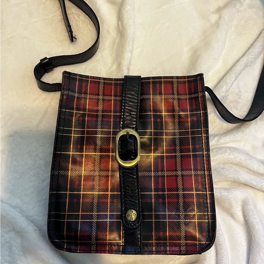 Patricia Nash Red and Black Plaid Crossbody Bag